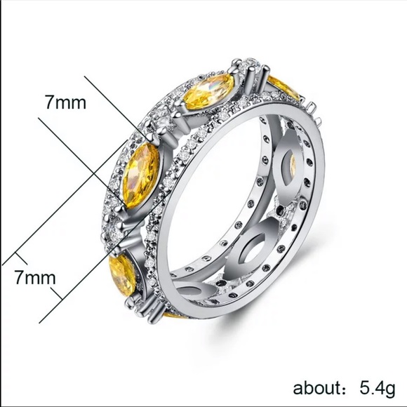 New Luxury 925 Silver Diamond CZ Women’s Ring - Picture 3 of 5